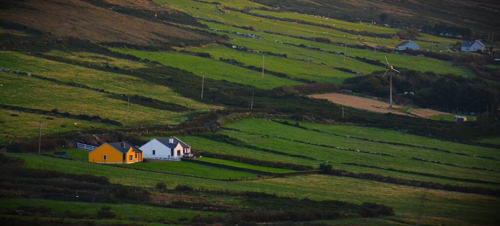 The valley below Dingle Peninsula Ireland